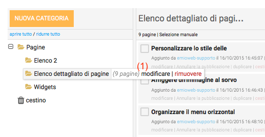 It modificare une categoria manager